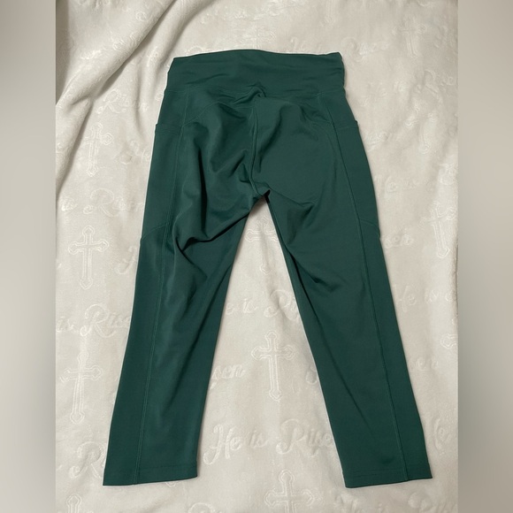 POP Fit Capri Dark Green Leggings Midrise Women’s SMALL - Picture 3 of 6